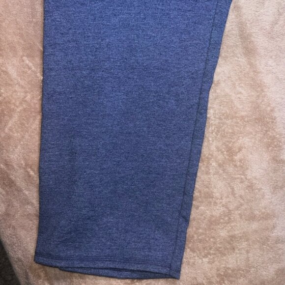 NWT Hanes Adult 2XL (20/22) Navy Heather‎ Fleece Open Leg Cozy Sweatpants (P) - Picture 2 of 8